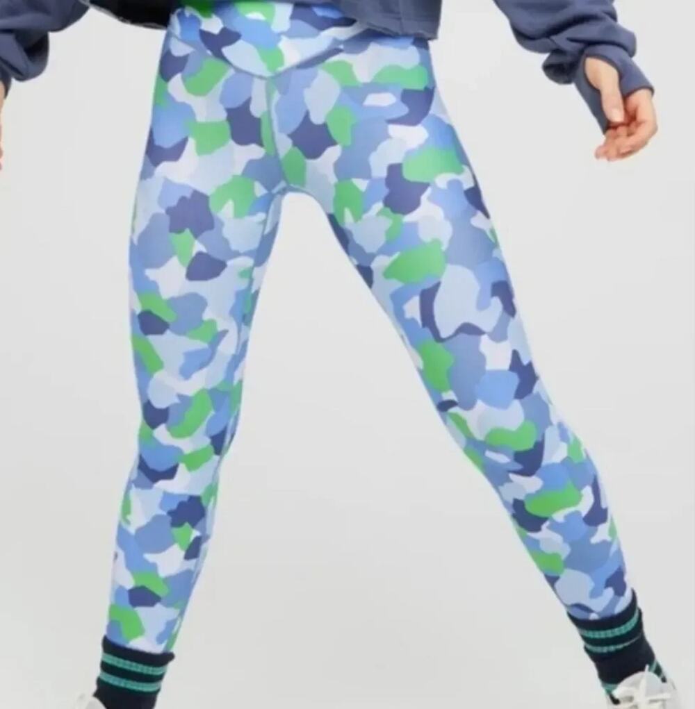 OFFLINE Aerie Real Me High Waist 7/8 Legging Crossover Blue/Green Camo Small NWT